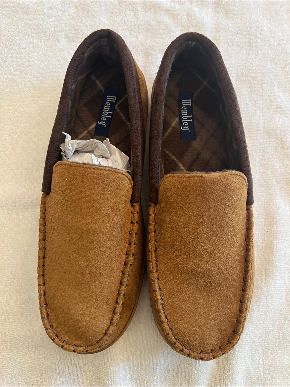 Wembley Two-Tone Brown Suede Slip-On Loafers - NEW!!